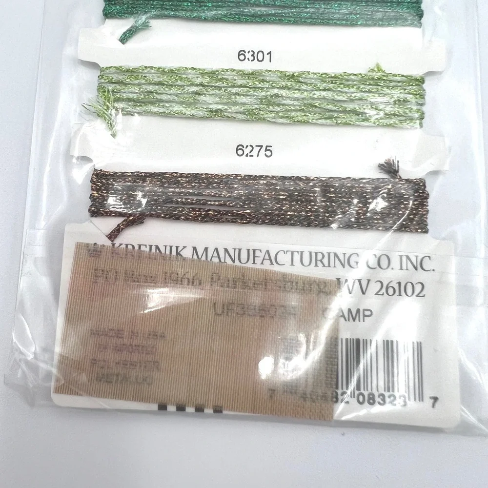 Kreinik Finishing Touches Fusible Iron-On Threads Lot of 8 Metallic Crafting